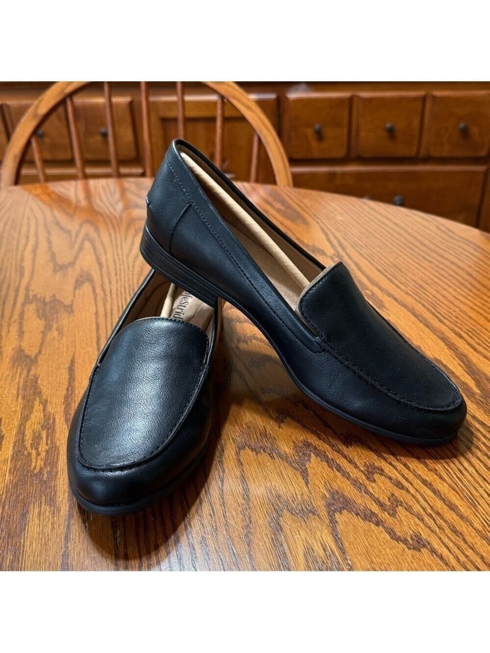 Life Stride Soft System Margot Loafers Black Burnish Size 9W New